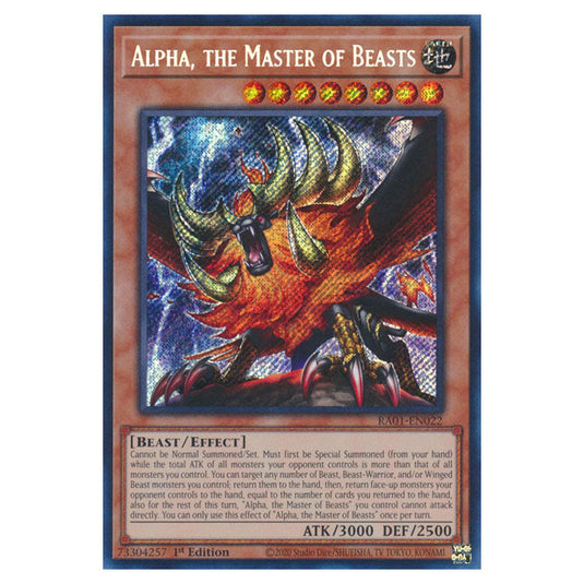 Yu-Gi-Oh! - 25th Anniversary Rarity Collection - Alpha, the Master of Beasts (Secret Rare) RA01-EN022-SECR