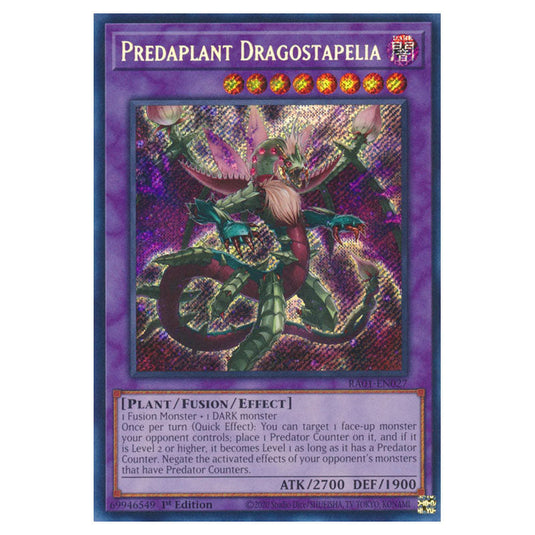 Yu-Gi-Oh! - 25th Anniversary Rarity Collection - Predaplant Dragostapelia (Secret Rare) RA01-EN027-SECR