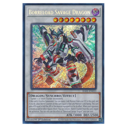 Yu-Gi-Oh! - 25th Anniversary Rarity Collection - Borreload Savage Dragon (Secret Rare) RA01-EN033-SECR