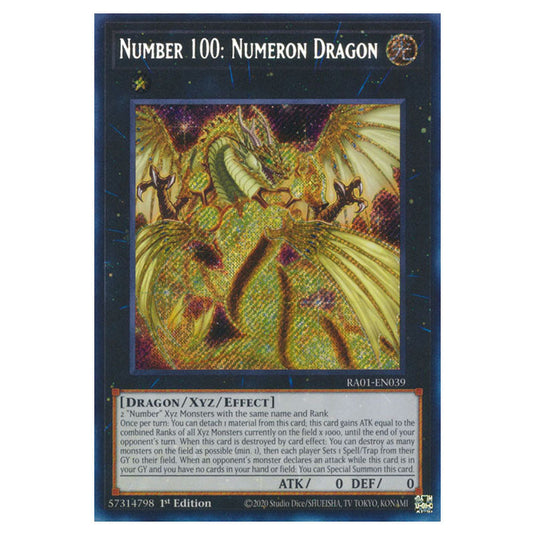 Yu-Gi-Oh! - 25th Anniversary Rarity Collection - Number 100: Numeron Dragon (Secret Rare) RA01-EN039-SECR