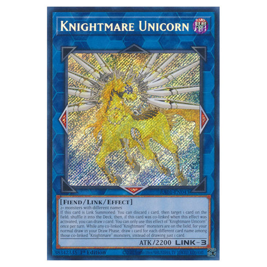 Yu-Gi-Oh! - 25th Anniversary Rarity Collection - Knightmare Unicorn (Secret Rare) RA01-EN043-SECR
