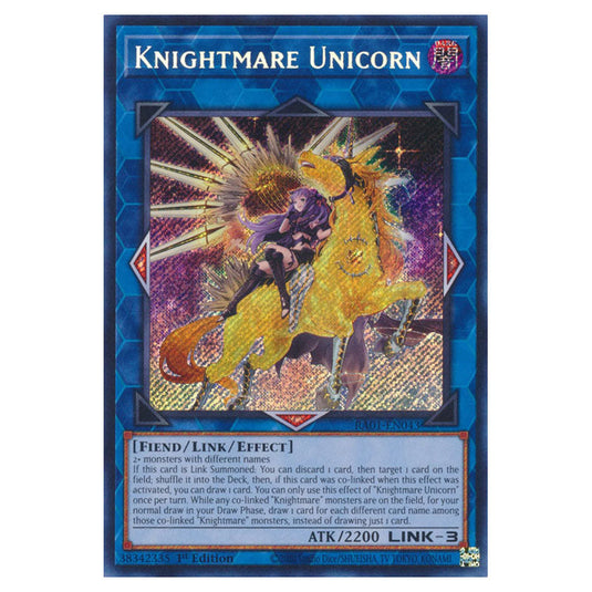 Yu-Gi-Oh! - 25th Anniversary Rarity Collection - Knightmare Unicorn (alternate art) (Secret Rare) RA01-EN043A-SECR