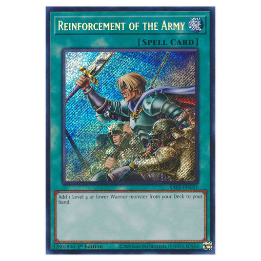 Yu-Gi-Oh! - 25th Anniversary Rarity Collection - Reinforcement of the Army (Secret Rare) RA01-EN051-SECR