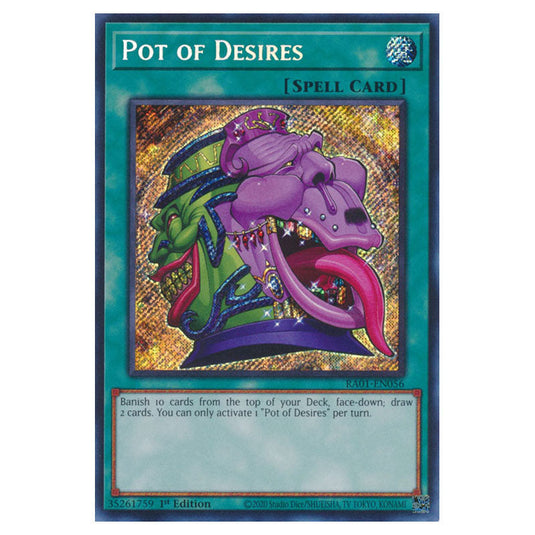 Yu-Gi-Oh! - 25th Anniversary Rarity Collection - Pot of Desires (Secret Rare) RA01-EN056-SECR