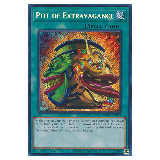 Yu-Gi-Oh! - 25th Anniversary Rarity Collection - Pot of Extravagance (Secret Rare) RA01-EN059-SECR