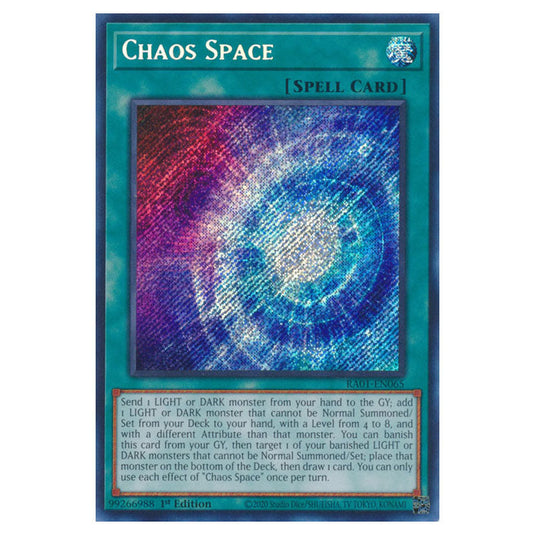 Yu-Gi-Oh! - 25th Anniversary Rarity Collection - Chaos Space (Secret Rare) RA01-EN065-SECR