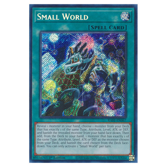 Yu-Gi-Oh! - 25th Anniversary Rarity Collection - Small World (Secret Rare) RA01-EN067-SECR