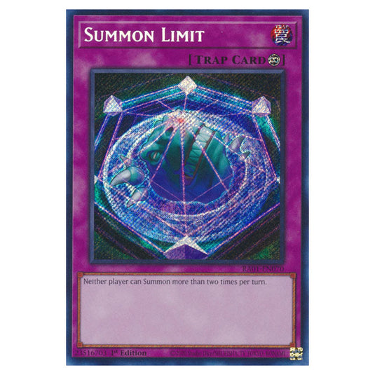 Yu-Gi-Oh! - 25th Anniversary Rarity Collection - Summon Limit (Secret Rare) RA01-EN070-SECR