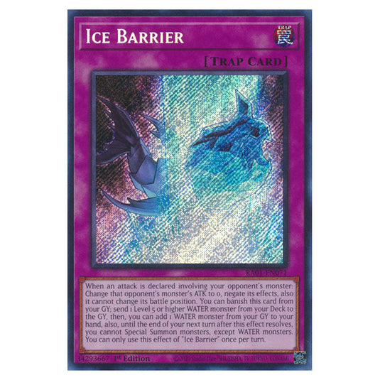 Yu-Gi-Oh! - 25th Anniversary Rarity Collection - Ice Barrier (Secret Rare) RA01-EN071-SECR