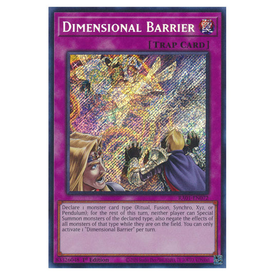 Yu-Gi-Oh! - 25th Anniversary Rarity Collection - Dimensional Barrier (Secret Rare) RA01-EN072-SECR