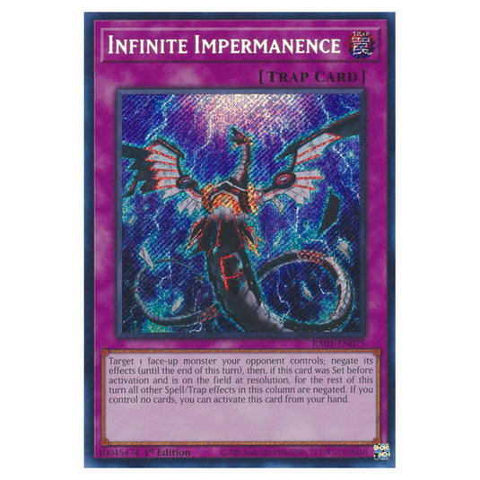 Yu-Gi-Oh! - 25th Anniversary Rarity Collection - Infinite Impermanence (Secret Rare) RA01-EN075-SECR