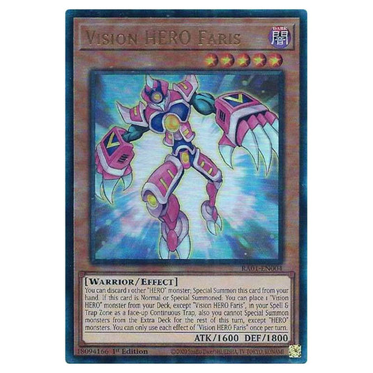 Yu-Gi-Oh! - 25th Anniversary Rarity Collection - Vision HERO Faris (Ultimate Rare) RA01-EN004-ULTIR