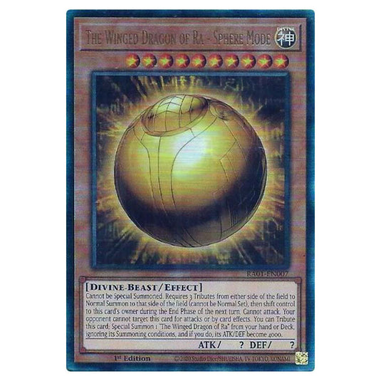 Yu-Gi-Oh! - 25th Anniversary Rarity Collection - The Winged Dragon of Ra - Sphere Mode (Ultimate Rare) RA01-EN007-ULTIR