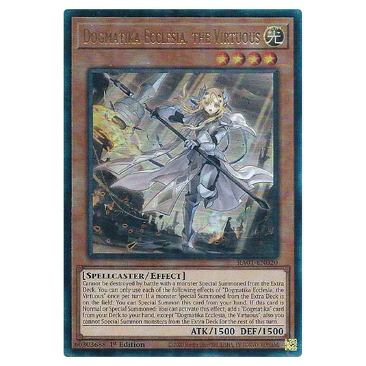 Yu-Gi-Oh! - 25th Anniversary Rarity Collection - Dogmatika Ecclesia, the Virtuous (Ultimate Rare) RA01-EN020-ULTIR