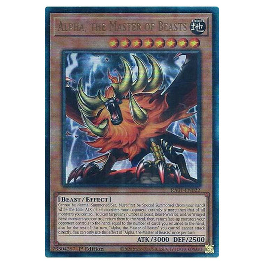 Yu-Gi-Oh! - 25th Anniversary Rarity Collection - Alpha, the Master of Beasts (Ultimate Rare) RA01-EN022-ULTIR