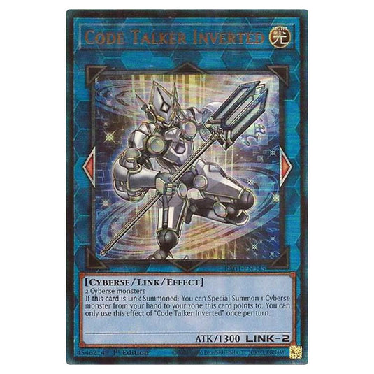 Yu-Gi-Oh! - 25th Anniversary Rarity Collection - Code Talker Inverted (Ultimate Rare) RA01-EN045-ULTIR