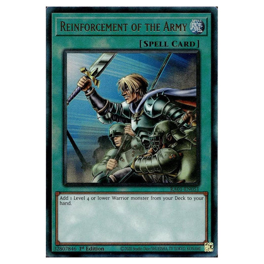 Yu-Gi-Oh! - 25th Anniversary Rarity Collection - Reinforcement of the Army (Ultimate Rare) RA01-EN051-ULTIR