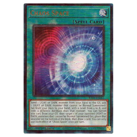 Yu-Gi-Oh! - 25th Anniversary Rarity Collection - Chaos Space (Ultimate Rare) RA01-EN065-ULTIR