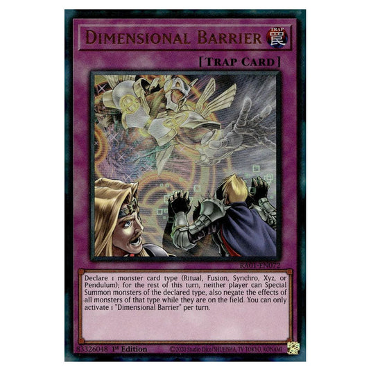 Yu-Gi-Oh! - 25th Anniversary Rarity Collection - Dimensional Barrier (Ultimate Rare) RA01-EN072-ULTIR
