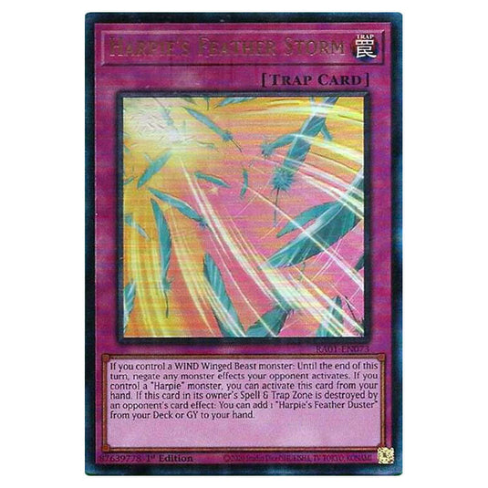 Yu-Gi-Oh! - 25th Anniversary Rarity Collection - Harpie's Feather Storm (Ultimate Rare) RA01-EN073-ULTIR