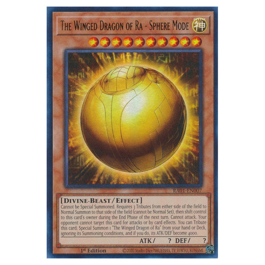 Yu-Gi-Oh! - 25th Anniversary Rarity Collection - The Winged Dragon of Ra - Sphere Mode (Ultra Rare) RA01-EN007-UR