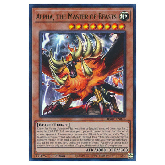 Yu-Gi-Oh! - 25th Anniversary Rarity Collection - Alpha, the Master of Beasts (Ultra Rare) RA01-EN022-UR