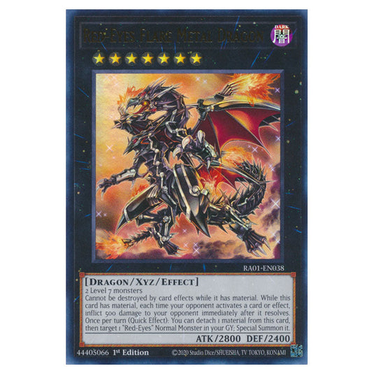 Yu-Gi-Oh! - 25th Anniversary Rarity Collection - Red-Eyes Flare Metal Dragon (Ultra Rare) RA01-EN038-UR