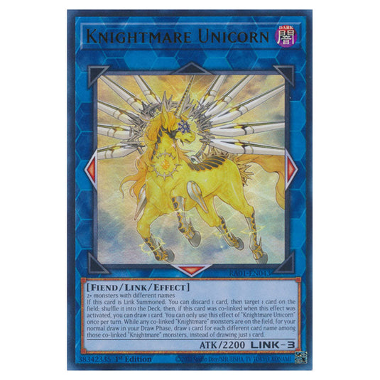Yu-Gi-Oh! - 25th Anniversary Rarity Collection - Knightmare Unicorn (Ultra Rare) RA01-EN043-UR