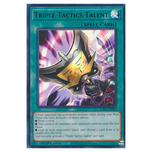 Yu-Gi-Oh! - 25th Anniversary Rarity Collection - Triple Tactics Talent (Ultra Rare) RA01-EN063-UR