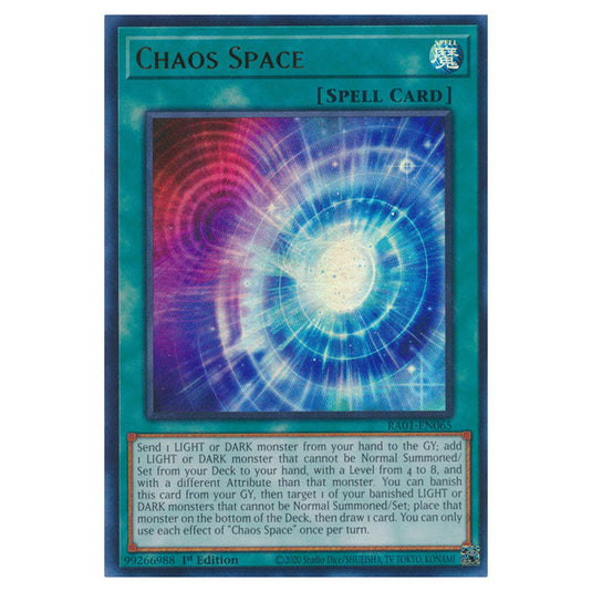 Yu-Gi-Oh! - 25th Anniversary Rarity Collection - Chaos Space (Ultra Rare) RA01-EN065-UR