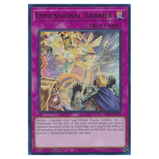 Yu-Gi-Oh! - 25th Anniversary Rarity Collection - Dimensional Barrier (Ultra Rare) RA01-EN072-UR