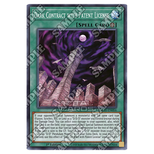 Yu-Gi-Oh! - Battle Of Chaos - Dark Contract with Patent License (Super Rare) BACH-EN056