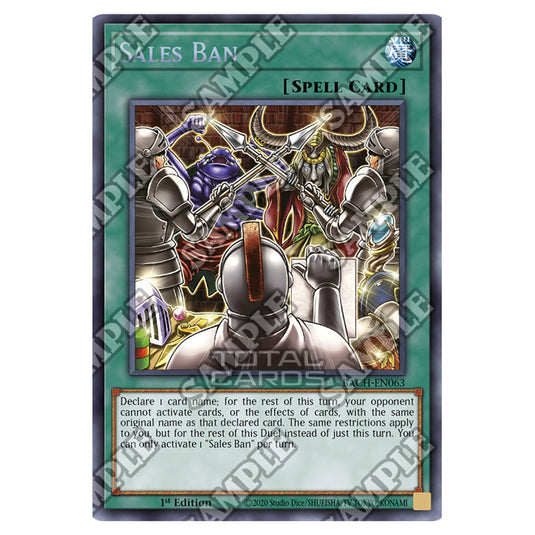Yu-Gi-Oh! - Battle Of Chaos - Sales Ban (Secret Rare) BACH-EN063 Yu-Gi-Oh! - Battle Of Chaos - Sales Ban (Secret Rare) BACH-EN063