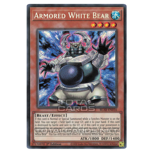 Yu-Gi-Oh! - Battles of Legend: Armageddon - Armored White Bear (Secret Rare) BLAR-EN016