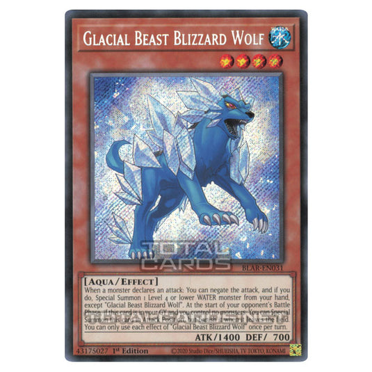 Yu-Gi-Oh! - Battles of Legend: Armageddon - Glacial Beast Blizzard Wolf (Secret Rare) BLAR-EN031