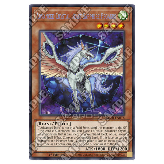 Yu-Gi-Oh! - Crystal Revenge - Advanced Crystal Beast Sapphire Pegasus (Secret Rare) BLCR-EN016
