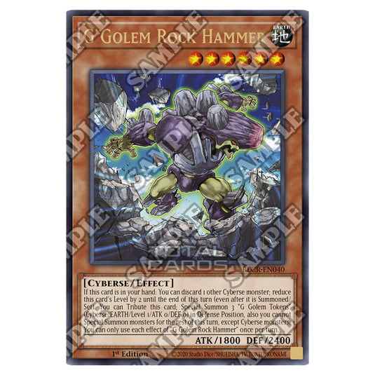 Yu-Gi-Oh! - Crystal Revenge - G Golem Rock Hammer (Ultra Rare) BLCR-EN040