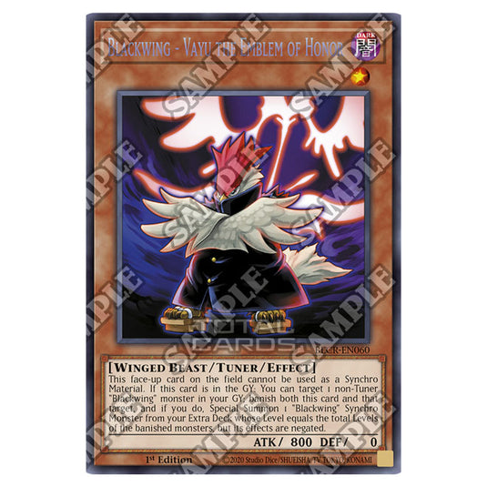 Yu-Gi-Oh! - Crystal Revenge - Blackwing - Vayu the Emblem of Honor (Secret Rare) BLCR-EN060