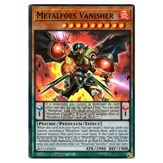 Yu-Gi-Oh! - Blazing Vortex - Metalfoes Vanisher (Super Rare) BLVO-EN021 Yu-Gi-Oh! - Blazing Vortex - Metalfoes Vanisher (Super Rare) BLVO-EN021