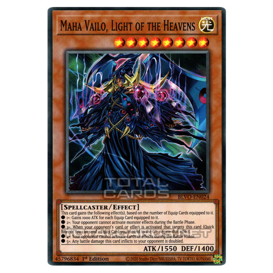 Yu-Gi-Oh! - Blazing Vortex - Maha Vailo, Light of the Heavens (Super Rare) BLVO-EN024