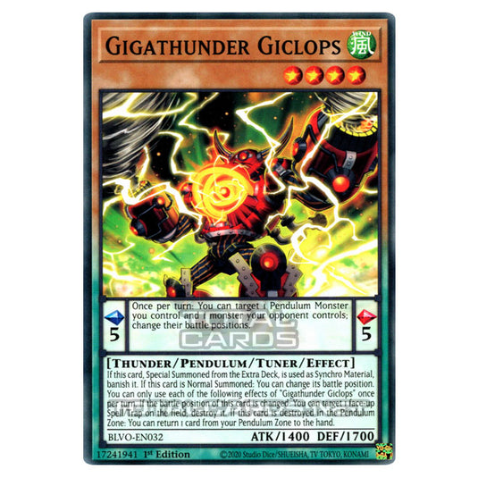 Yu-Gi-Oh! - Blazing Vortex - Gigathunder Giclops (Common) BLVO-EN032