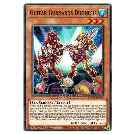 Yu-Gi-Oh! - Blazing Vortex - Guitar Gurnards Duonigis (Common) BLVO-EN034