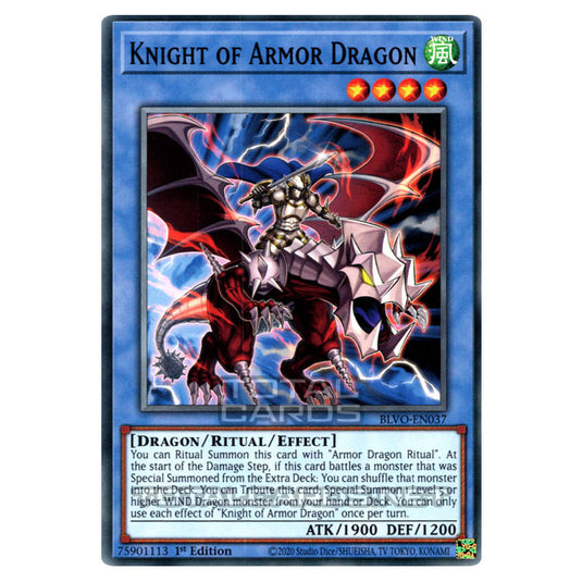 Yu-Gi-Oh! - Blazing Vortex - Knight of Armor Dragon (Common) BLVO-EN037