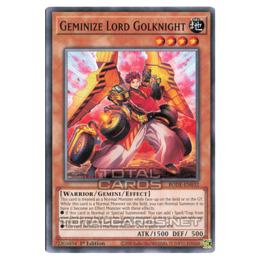 Yu-Gi-Oh! - Burst of Destiny - Geminize Lord Golknight (Common) BODE-EN032