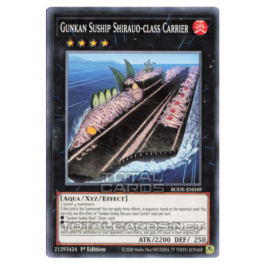 Yu-Gi-Oh! - Burst of Destiny - Gunkan Suship Shirauo-class Carrier (Common) BODE-EN049