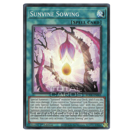 Yu-Gi-Oh! - Burst of Destiny - Sunvine Sowing (Super Rare) BODE-EN065
