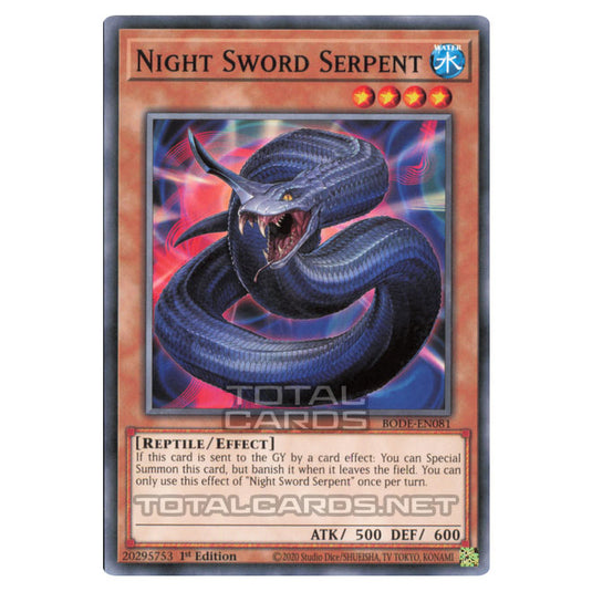 Yu-Gi-Oh! - Burst of Destiny - Night Sword Serpent (Common) BODE-EN081