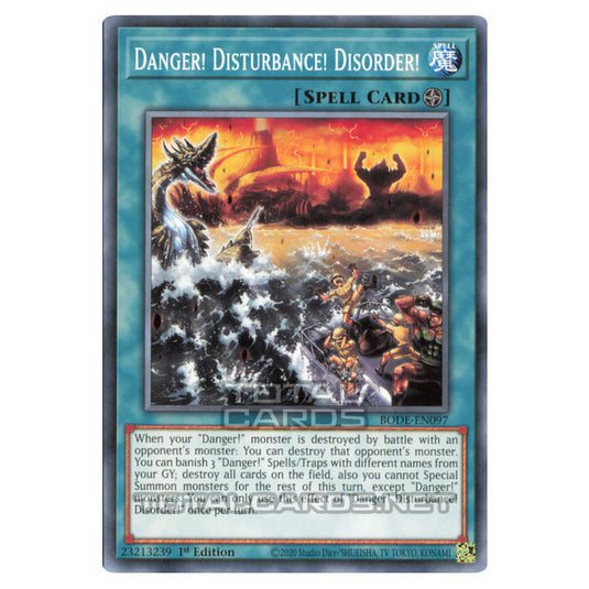 Yu-Gi-Oh! - Burst of Destiny - Danger! Disturbance! Disorder! (Common) Yu-Gi-Oh! - Burst of Destiny - Danger! Disturbance! Disorder! (Common)
