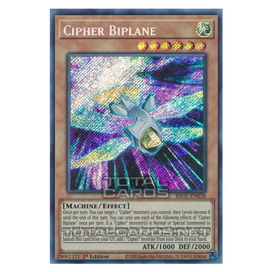 Yu-Gi-Oh! - Brothers of Legend - Cipher Biplane (Secret Rare) BROL-EN038