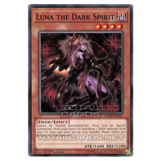 Yu-Gi-Oh! - Chaos Impact - Luna the Dark Spirit (Common) CHIM-EN027 Yu-Gi-Oh! - Chaos Impact - Luna the Dark Spirit (Common) CHIM-EN027